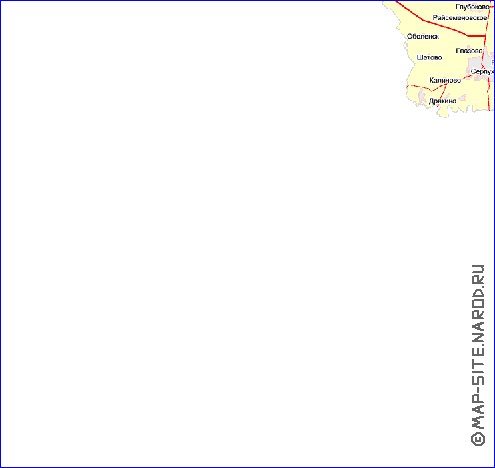 Transport carte de Oblast de Moscou