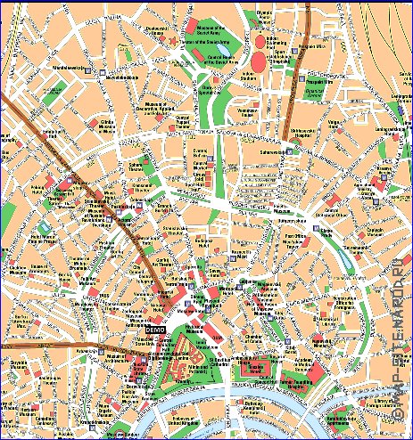 mapa de Moscovo em ingles