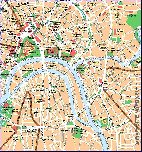 mapa de Moscovo em ingles