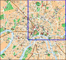 mapa de Moscovo em ingles