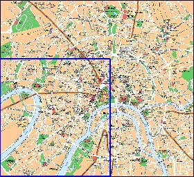 mapa de Moscovo em ingles