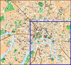 mapa de Moscovo em ingles