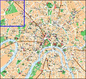 mapa de Moscovo em ingles