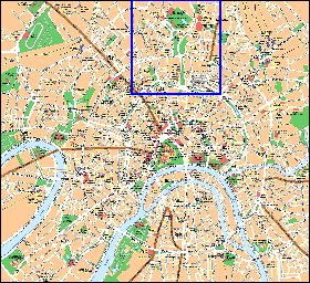 mapa de Moscovo em ingles