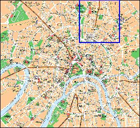 mapa de Moscovo em ingles