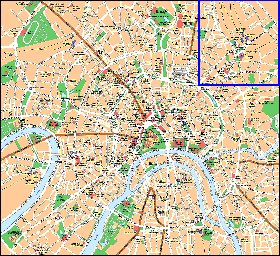 mapa de Moscovo em ingles