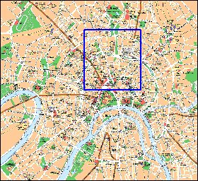 mapa de Moscovo em ingles