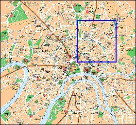 mapa de Moscovo em ingles