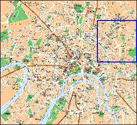 mapa de Moscovo em ingles