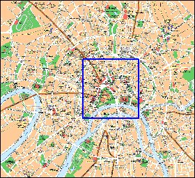 mapa de Moscovo em ingles