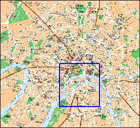 mapa de Moscovo em ingles