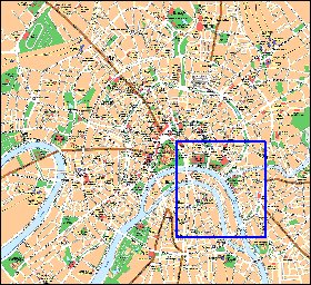 mapa de Moscovo em ingles