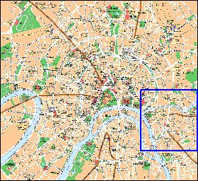 mapa de Moscovo em ingles