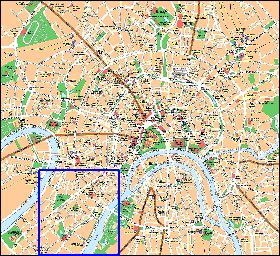 mapa de Moscovo em ingles