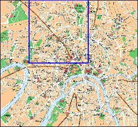 mapa de Moscovo em ingles