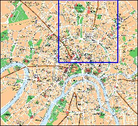 mapa de Moscovo em ingles