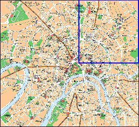 mapa de Moscovo em ingles