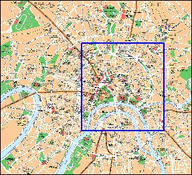 mapa de Moscovo em ingles