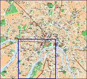 mapa de Moscovo em ingles