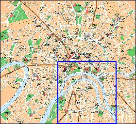 mapa de Moscovo em ingles