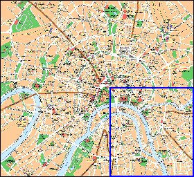 mapa de Moscovo em ingles