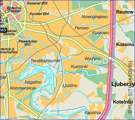 mapa de Moscovo em alemao