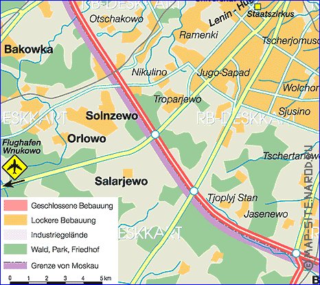 mapa de Moscovo em alemao