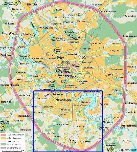 mapa de Moscovo em alemao