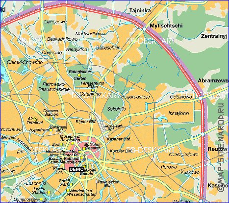 mapa de Moscovo em alemao