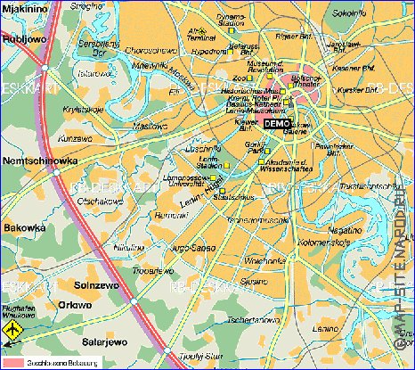 mapa de Moscovo em alemao