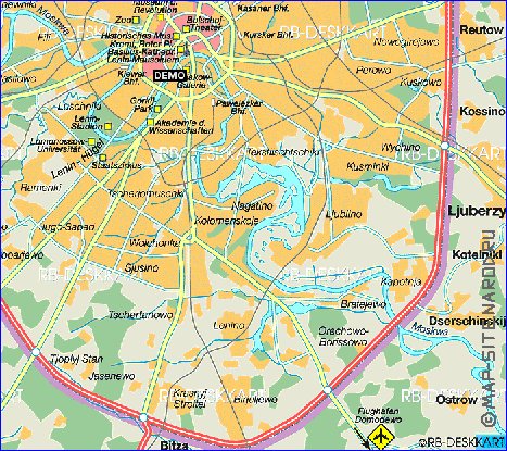 mapa de Moscovo em alemao