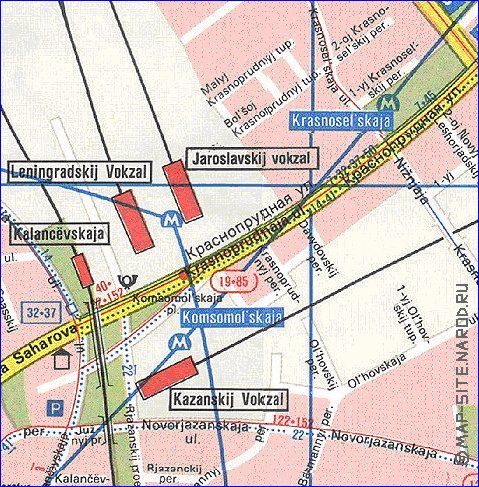 Transporte mapa de Moscovo em ingles