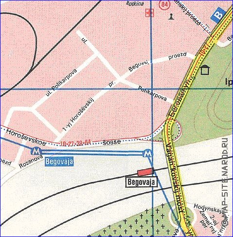 Transporte mapa de Moscovo em ingles