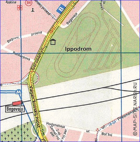 Transporte mapa de Moscovo em ingles