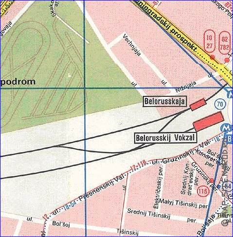 Transport carte de Moscou en anglais