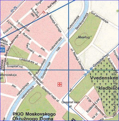 Transporte mapa de Moscovo em ingles