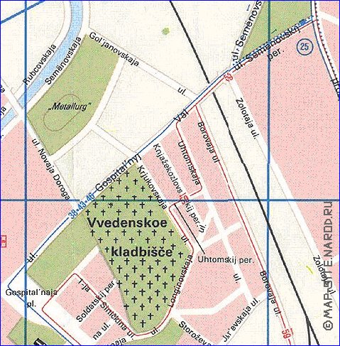 Transporte mapa de Moscovo em ingles