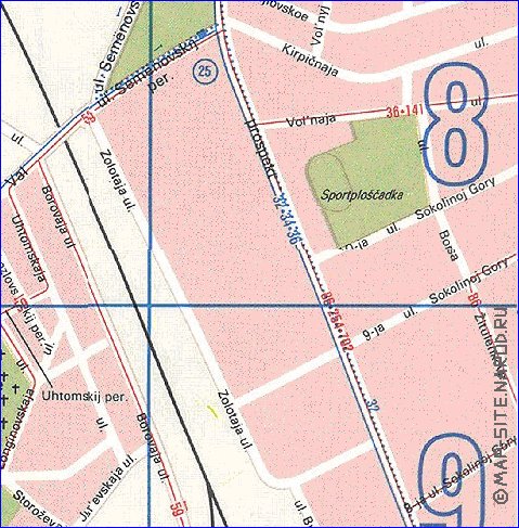 Transporte mapa de Moscovo em ingles