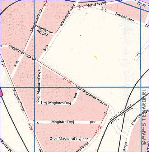 Transporte mapa de Moscovo em ingles