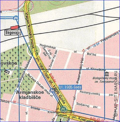 Transporte mapa de Moscovo em ingles