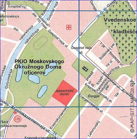 Transporte mapa de Moscovo em ingles