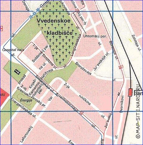 Transporte mapa de Moscovo em ingles