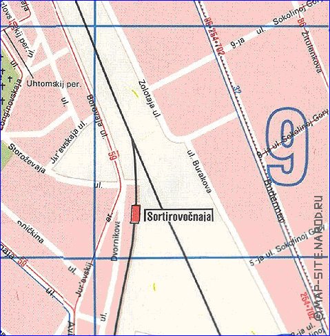 Transporte mapa de Moscovo em ingles