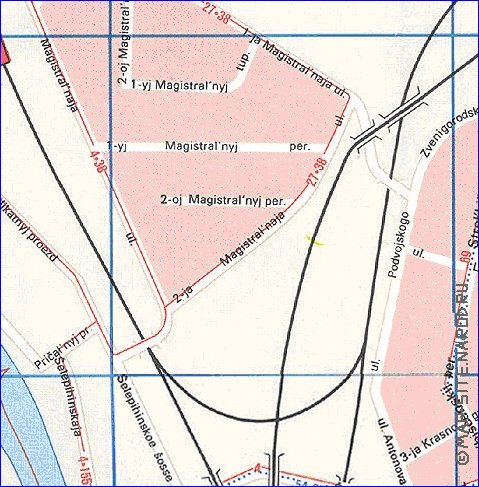 Transporte mapa de Moscovo em ingles