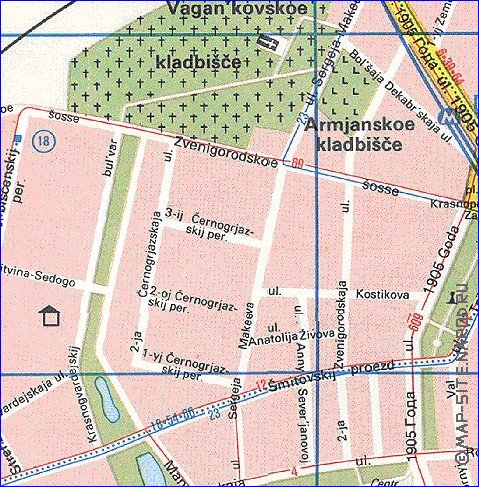 Transporte mapa de Moscovo em ingles