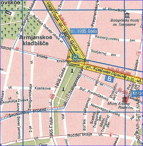 Transporte mapa de Moscovo em ingles