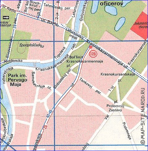 Transporte mapa de Moscovo em ingles