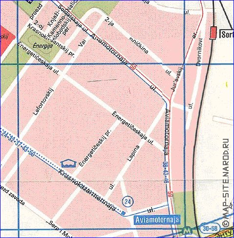 Transporte mapa de Moscovo em ingles