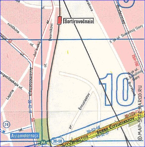 Transporte mapa de Moscovo em ingles