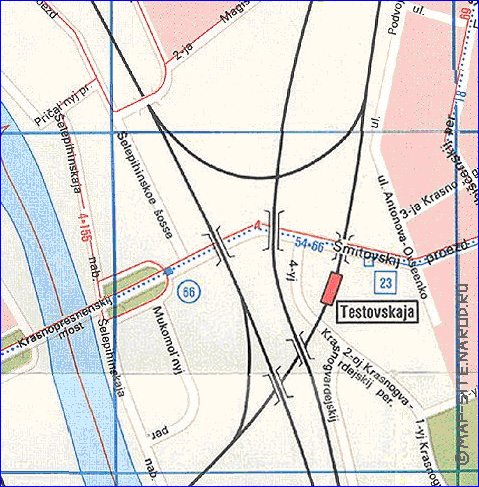 Transporte mapa de Moscovo em ingles